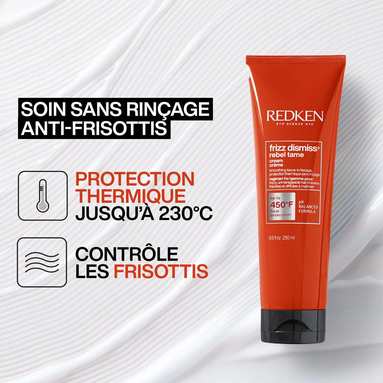 Soin Sans Rinçage Frizz Dismiss Redken 250ml 4 Soin Sans Rinçage Frizz Dismiss Redken 250ml – Image 2